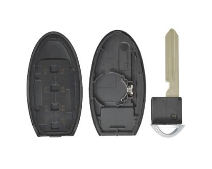 New Nissan Infiniti Smart Remote Key Shell 3+1 Button Left Battery Type