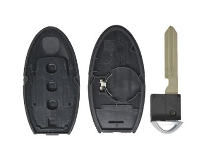 New Aftermarket Nissan Altima 2008 to 2012 Smart Key Remote Shell 3+1 Buttons With Side Groove Right Battery Type | Emirates Keys