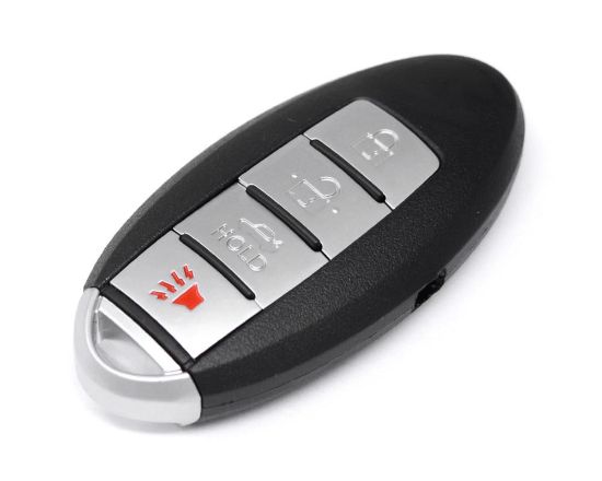 New Aftermarket Nissan Altima 2008 to 2012 Smart Key Remote Shell 3+1 Buttons With Side Groove Right Battery Type | Emirates Keys