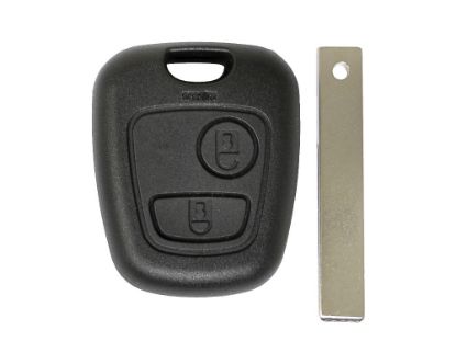 New Aftermarket Peugeot Remote Key Shell 2 Buttons HU83 Blade without LG