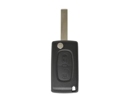 NEW Citroen Peugeot 307 Flip Remote Key Shell 2 Buttons with Battery Holder HU83 Blade