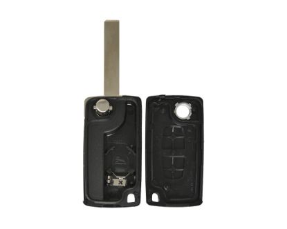 New Aftermarket Citroen Peugeot 307 Flip Remote Key Shell 2 Buttons with Battery Holder va2 Blade High Quality Low Price | Emirates Keys