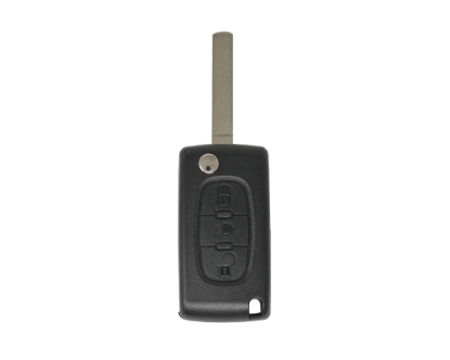 Peugeot Citroen Flip Remote Key Shell 3 Buttons VA2 Blade