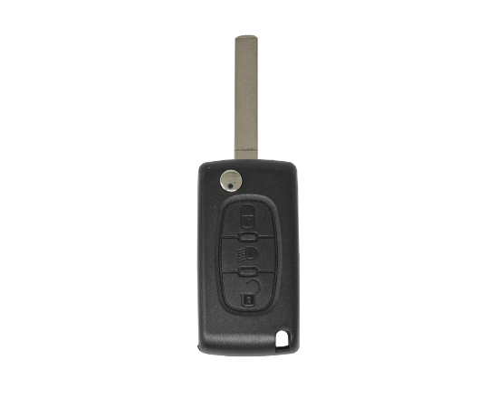 Peugeot Citroen Flip Remote Key Shell 3 Buttons VA2 Blade
