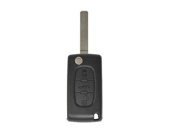 Peugeot Flip Remote Shell  3 Button without Battery Holder Remote Cover
