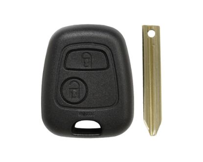 Peugeot Remote Key Shell 2 Button Pine Shape SX9 Blade - MK3.com