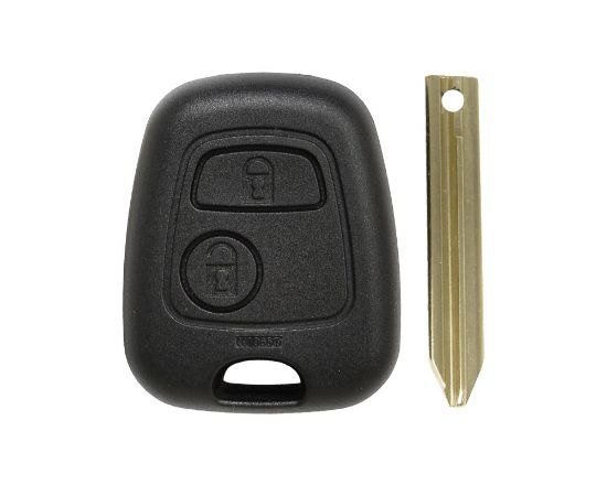 Peugeot Remote Key Shell 2 Button Pine Shape SX9 Blade - MK3.com