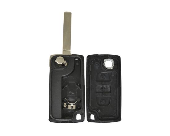 New Aftermarket Citroen Peugeot Flip Remote Key Shell 3 Button Light With Battery Holder High Quality Low Price Order Now  | Emirates Keys