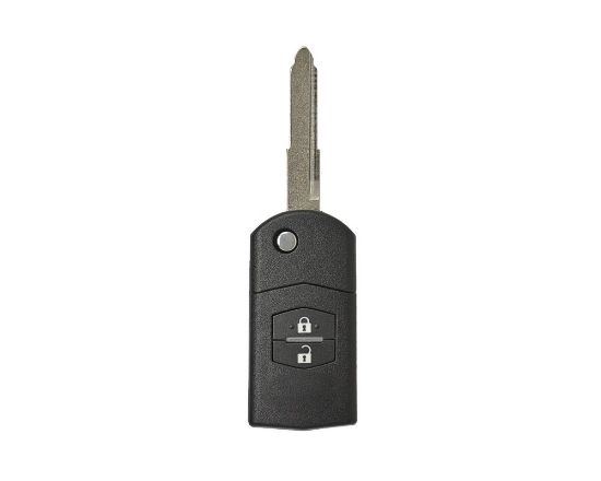 New Mazda Flip Remote Key Shell 2 Button With Head Aftermarket