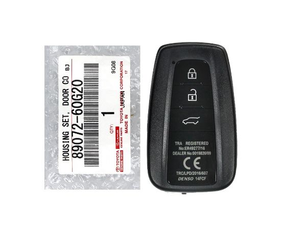 Toyota Land Cruiser Prado 2018-2019 Smart Remote Key Shell 3 Buttons