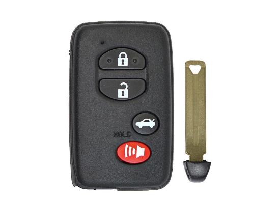 Picture of Toyota Smart Key Remote Shell 4 Button Black Sedan Type
