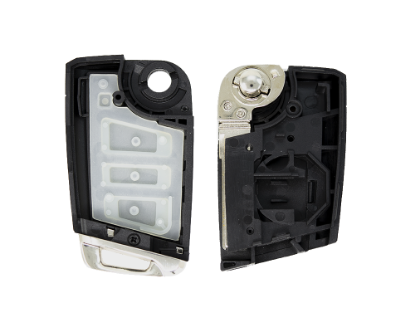 Picture of Volkswagen VW MQB 2015 Flip Remote Key Shell 3 Buttons HU66 Chrome