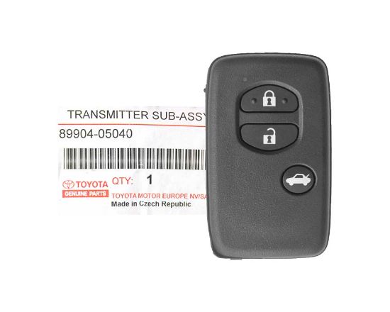 New Toyota Avensis 2012-2015 Genuine/OEM Smart Key Remote 3 Buttons 433MHz 89904-05040 8990405040 / FCCID: B75EA | Emirates Keys
