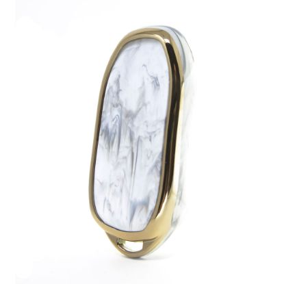New Aftermarket Nano High Quality Marble Cover For Tesla Remote Key 0 Buttons White TSL-C12J | Emirates Keys