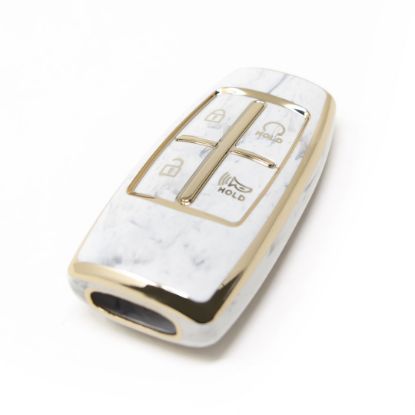 New Aftermarket Nano High Quality Marble Cover For Hyundai Remote Key 4 Buttons White Color HY-I12J4A | Emirates Keys