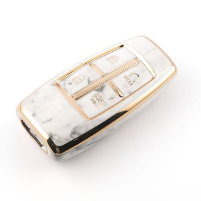 New Aftermarket Nano High Quality Marble Cover For Hyundai Remote Key 4 Buttons White Color HY-I12J4B | Emirates Keys