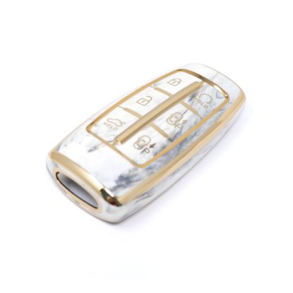 New Aftermarket Nano High Quality Marble Cover For Hyundai Remote Key 6 Buttons White Color HY-I12J6B | Emirates Keys