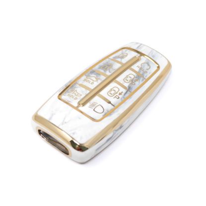New Aftermarket Nano High Quality Marble Cover For Hyundai Remote Key 8 Buttons White Color HY-I12J8A | Emirates Keys