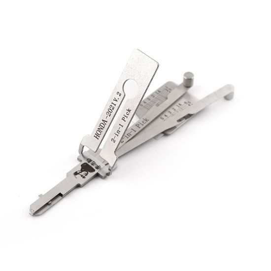 Original Lishi Honda-2021-V2 With Cut Out Avoid Scratching Door Handle 2-in-1 Pick & Decoder for Honda Lishi Tool | Emirates Keys