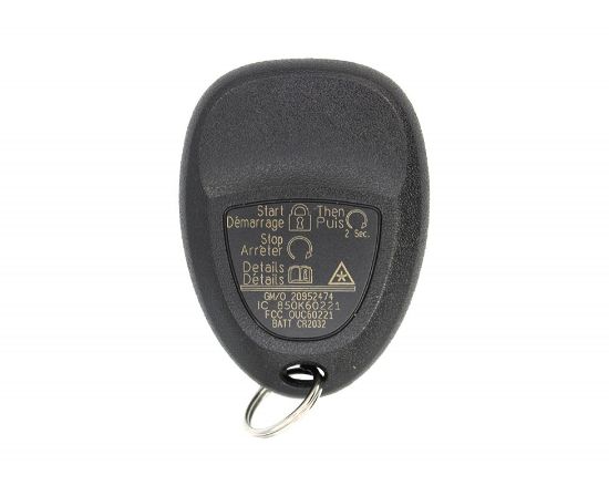 New GMC Chevrolet Buick Cadillac 2007-2019 Genuine / OEM Remote Key 3+1 Buttons 315MHz OEM Part Number: 5922035, FCC ID: OUC60221 / OUC60270 | Emirates Keys