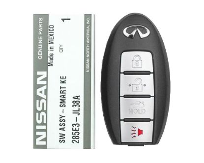 Brand New Infiniti G37 2010 Genuine/OEM Smart Key Remote 4 Buttons 433MHz OEM Part Number: 285E3-JL38A / 285E3-JL25A , FCCID: 5WK49671 | Emirates Keys