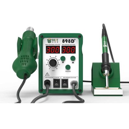 BST-898D 2 In 1 SMD Rework Station  Hot Air Gun Soldering Station Welding Solder Iron For IC SMD DE soldering Rework station 220v  | Emirates Keys