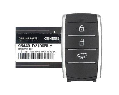 NEW Hyundai Genesis G80 2018 Genuine/OEM Smart Remote Key 3 Buttons 433MHz 95440-D2100BLH 95440D2100BLH OEM Box | Emirates Keys