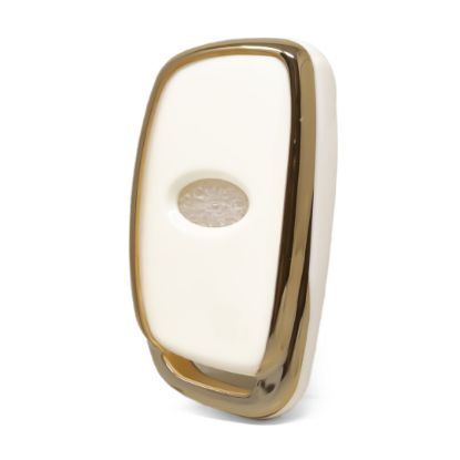 New Aftermarket Nano High Quality Cover For Hyundai Tucson Smart Remote Key 4 Auto Start Buttons White Color | Emirates Keys
