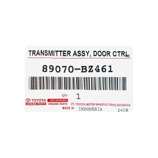 New Toyota Raize 2023 Genuine / OEM Remote Key 2 Buttons 433MHz OEM Part Number: 89070-BZ461 / 89070-BZ462 | Emirates Keys