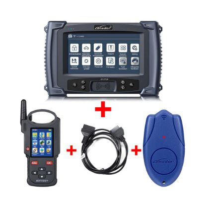 Lonsdor K518ISE Key Programmer & KH100+ Remote Key Programmer & LKE Smart Key Emulator & JCD-1 & JCD-2 Cable Set for Chrysler Jeep Dodge