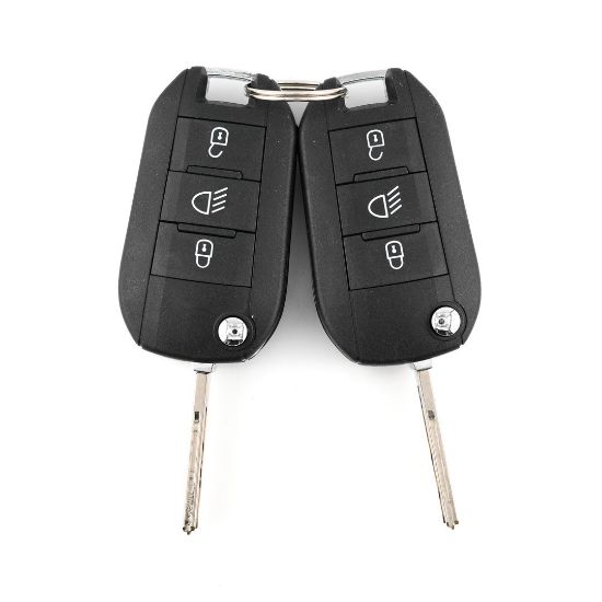 New Aftermarket Citroen C4 Peugeot 208  2008  308 Ignition Switch Flip Remote Key 3 Pin  Compatible Part Number: 9673257480 | Emirates Keys
