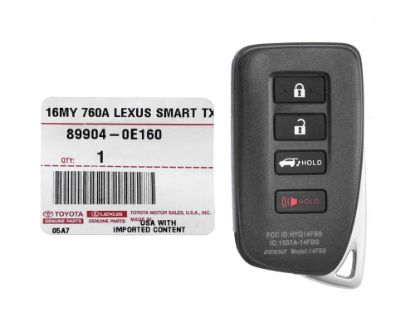 New Lexus RX350 2016-2020 Genuine/OEM Smart Key 4 Buttons 315MHz 89904-0E160 89904-48C30 89904-0E170 / FCCID: HYQ14FBB | Emirates Keys