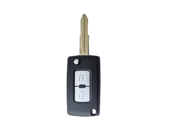 Used Mitsubishi Pajero 2015-2021 Original Flip Remote Key 2 Buttons 433MHz Manufacturer Part Number: M6370B882 / FCCID: G8D-635M-A With Blade  | Emirates Keys