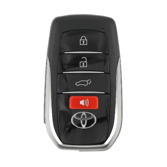 Toyota Land Cruiser 2023 Smart Remote Key Shell 3+1 Buttons Chrome Sides BA Type
