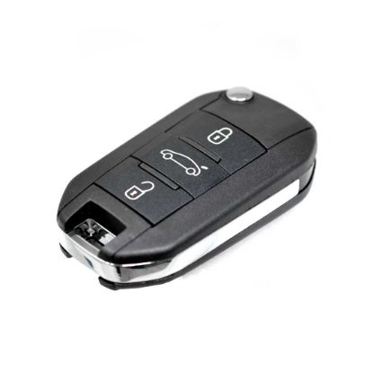 Peugeot 301-508 Citroen C-Elysee C4-Cactus Flip Remote Key Shell 3 Buttons, Mk3 Remote Key Cover, Key Fob Shells Replacement At Low Prices | Emirates Keys