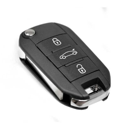 Peugeot 301-508 Citroen C-Elysee C4-Cactus Flip Remote Key Shell 3 Buttons, Mk3 Remote Key Cover, Key Fob Shells Replacement At Low Prices | Emirates Keys