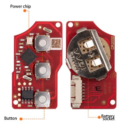 New Xhorse VVDI Key Tool VVDI2 Wire Flip Remote Key 3 Buttons VW Style XKB520EN Second Generation Supports Wireless Programming | Emirates Keys
