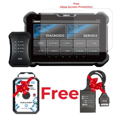 Zenith Z7 Lite Device Diagnostic Tool With Free ( ZMA-101 Multi-Adapter + Hyundai Kia Steering Lock Emulator )