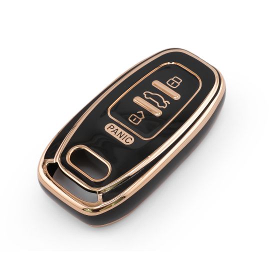 New Aftermarket Nano High Quality Cover For Audi Remote Key 4 Button Black Color Audi-A11J4 | Emirates Keys