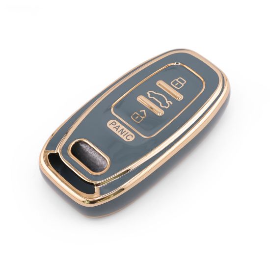 New Aftermarket Nano High Quality Cover For Audi Remote Key 4 Button Gray Color Audi-A11J4 | Emirates Keys