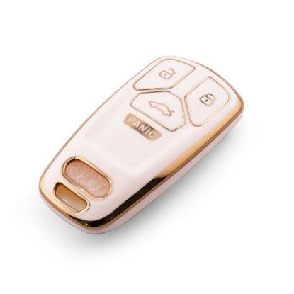 New Aftermarket Nano High Quality Cover For Audi Remote Key 4 Button White Color Audi-B11J4 | Emirates Keys