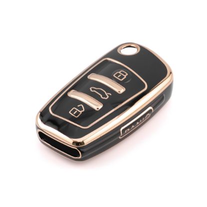 New Aftermarket Nano High Quality Cover For Audi Remote Key 4 Button Black Color Audi-C11J4 | Emirates Keys
