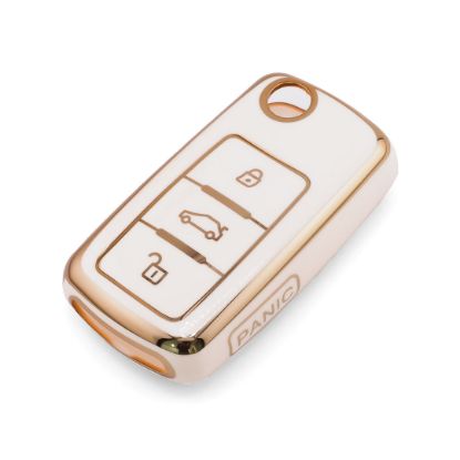 New Aftermarket Nano High Quality Cover For Volkswagen Remote Key 4 Button White Color VW-A11J4 | Emirates Keys