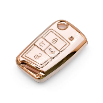 New Aftermarket Nano High Quality Cover For Volkswagen Remote Key 4 Button White Color VW-B11J4 | Emirates Keys