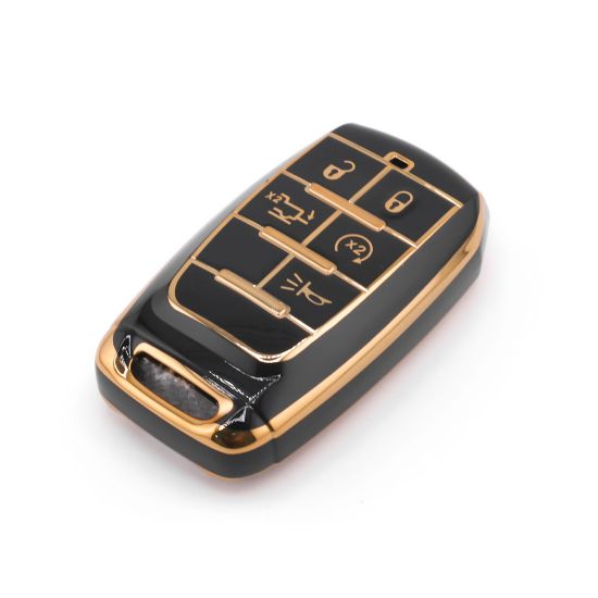 New Aftermarket Nano High Quality Cover For Jeep Remote Key 5 Button Black Color Jeep-D11J5B | Emirates Keys