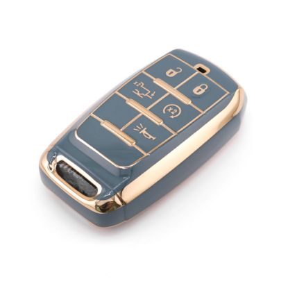 New Aftermarket Nano High Quality Cover For Jeep Remote Key 5 Button Gray Color Jeep-D11J5B | Emirates Keys