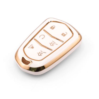 New Aftermarket Nano High Quality Cover For Cadillac Remote Key 6 Button White Color CDLC-A11J6 | Emirates Keys