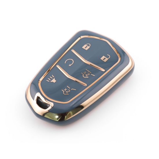 New Aftermarket Nano High Quality Cover For Cadillac Remote Key 6 Button Gray Color CDLC-A11J6 | Emirates Keys
