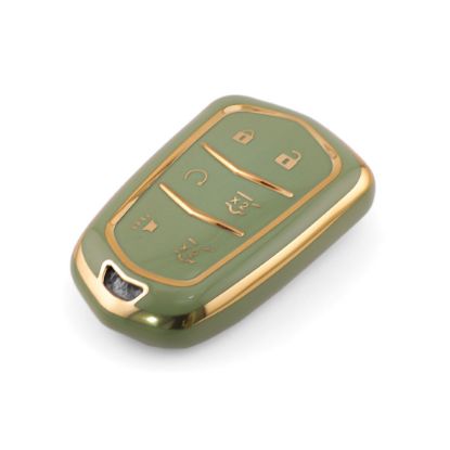 New Aftermarket Nano High Quality Cover For Cadillac Remote Key 6 Button Green Color CDLC-A11J6 | Emirates Keys