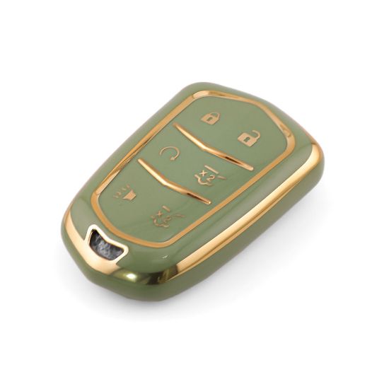 New Aftermarket Nano High Quality Cover For Cadillac Remote Key 6 Button Green Color CDLC-A11J6 | Emirates Keys